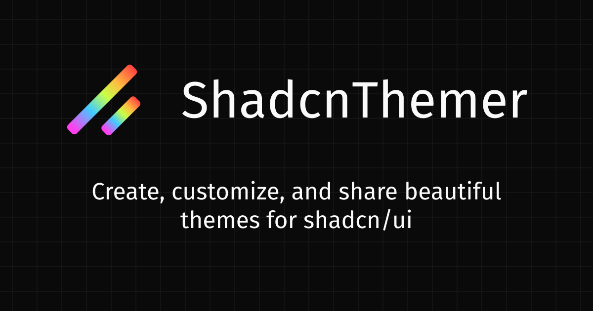 Show HN: Open-source shadcn/UI theme editor – design and share shadcn themes